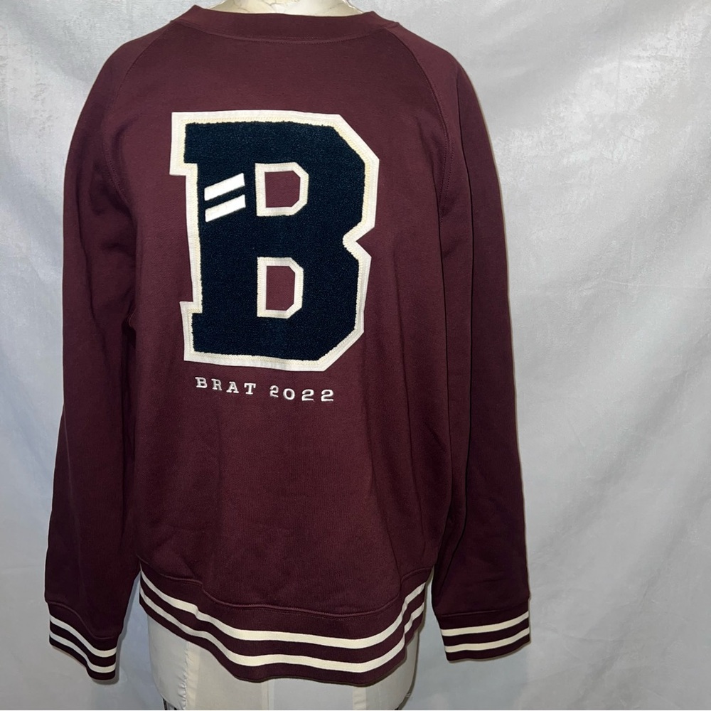 Brat Burgundy collegiate letter B Sweatshirt‎